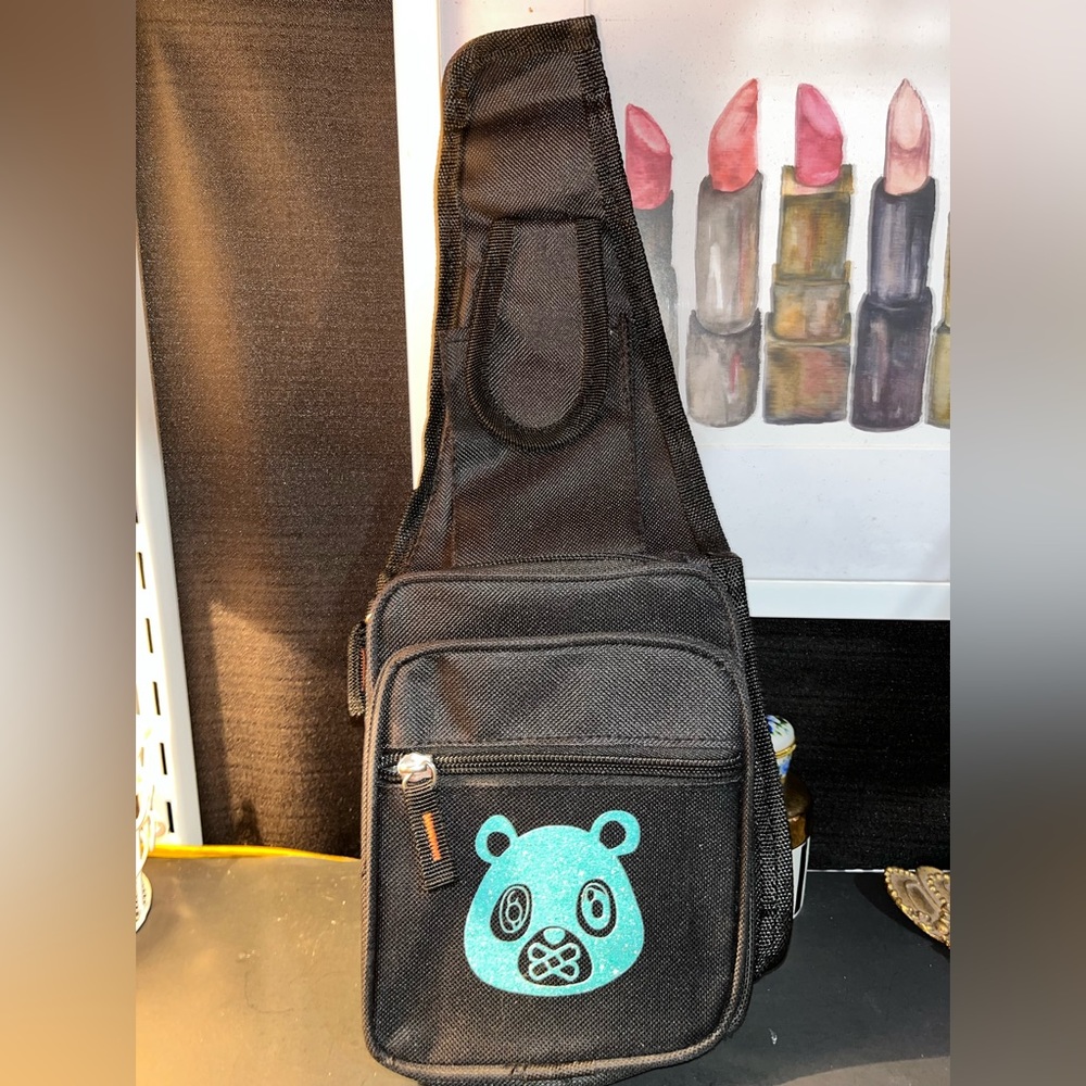 OWNYC Created Fashionable Blue Glitter Bear Family Stash Bags